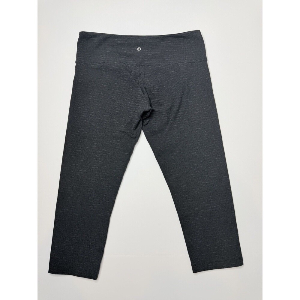 Lululemon Womens Size 8 Heathered Gray Crop Leggings Yoga Athletic Pants